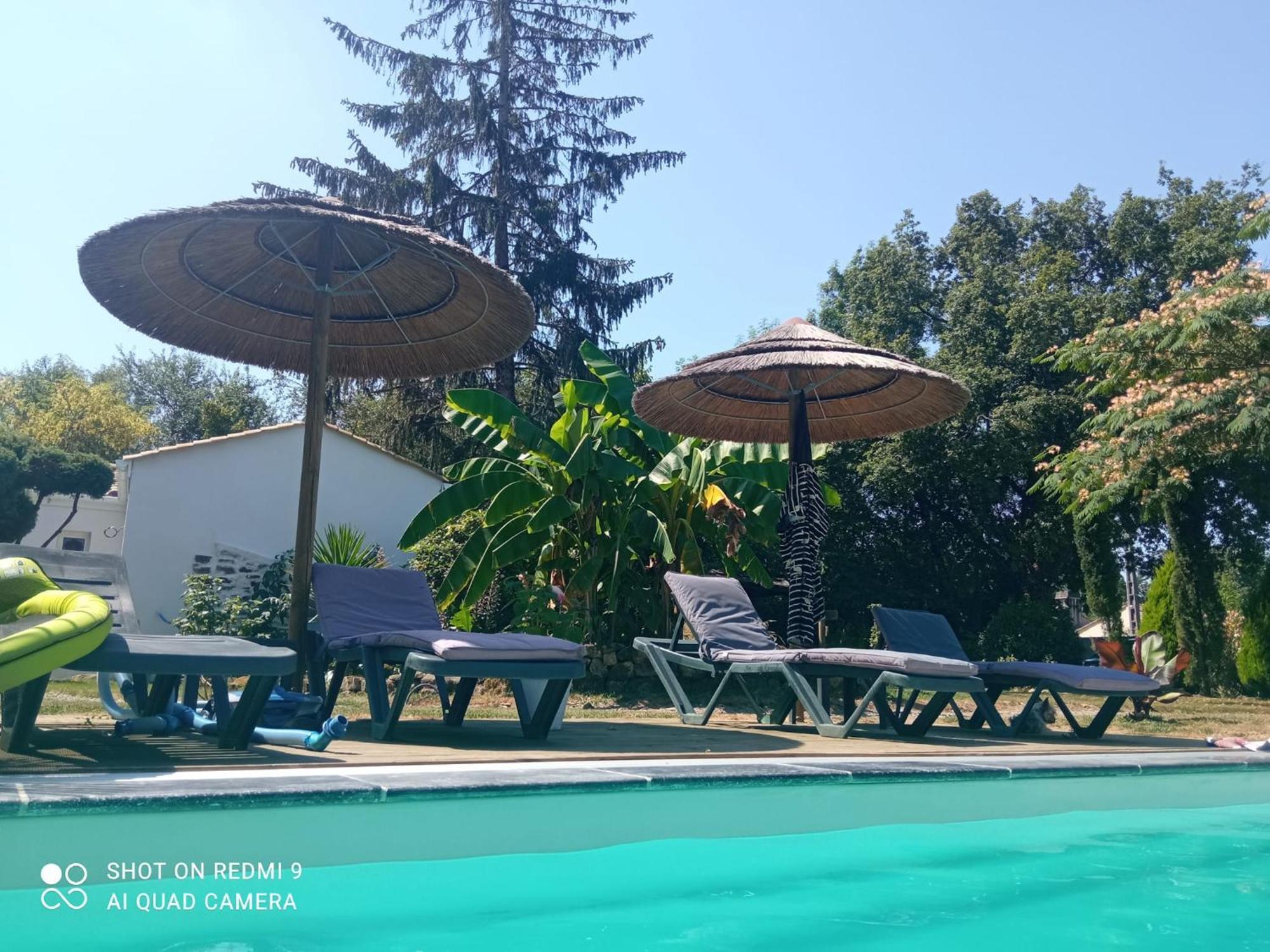 Mas Des Vignes Piscine Chauffee Bed & Breakfast Le Champ-Saint-Pere Exterior foto
